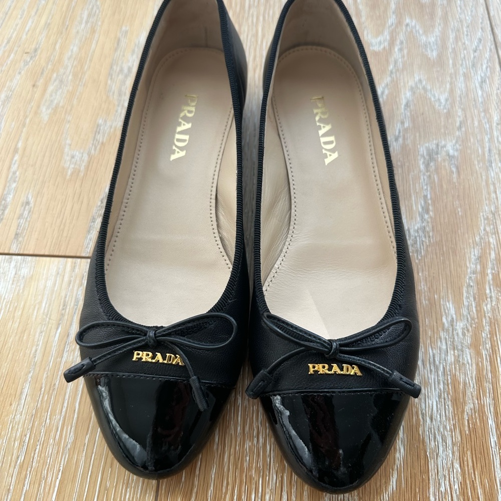 Prada black ballet flats